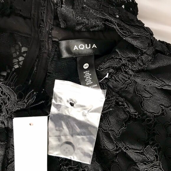 Aqua Black Lace Blouse - Picture 3 of 5